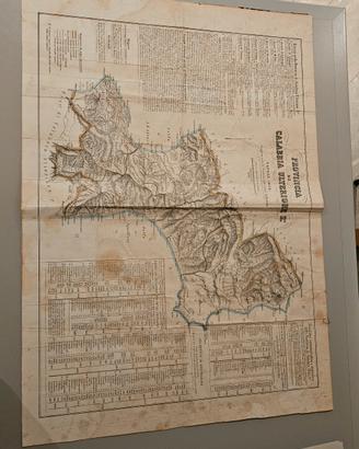 Mappa anticha originale della Calabria