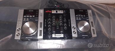 Pioneer CDJ 200 e Mixer Noiz MX  251 dsp