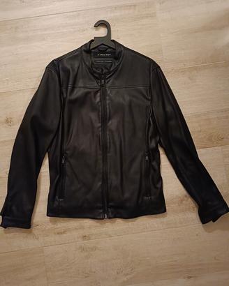 Giubbino pelle Zara uomo taglia L.