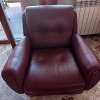 poltrona in pelle 