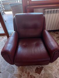 poltrona in pelle 