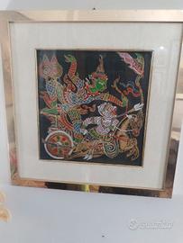 Drappo Tela Orientale Incorniciato.