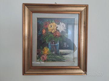 dipinto di Gino Vezzoli con cornice cm. 51x45