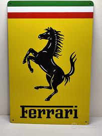 Poster Targa in Metallo Ferrari 30x20cm