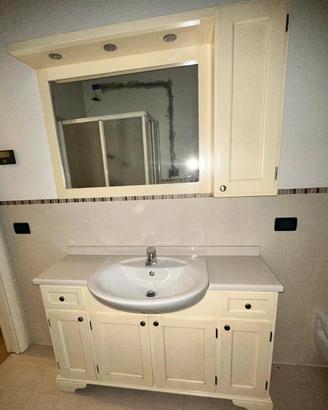 Mobile bagno completo con specchiera e mobile
