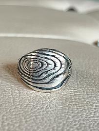 Anello David Yurman Metallic Wood Signet Argen 925