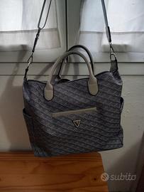 Borsa grigia blu nuova