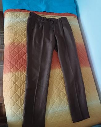 pantaloni marroni usati solo una volta come nuovi