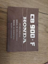 libretto uso e manutenzione Honda CB900-F