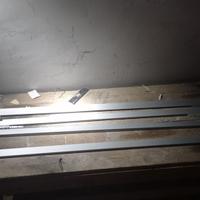 4 aste tende in alluminio satinato