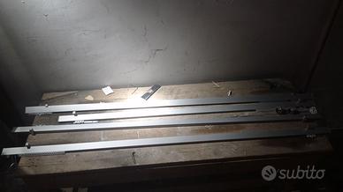 4 aste tende in alluminio satinato