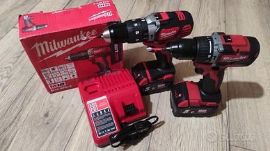 Milwaukee 18V Coppia trapani avvitatori completi