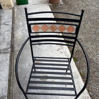 Set di 3 sedie da giardino