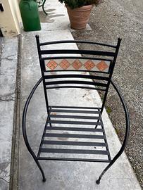 Set di 3 sedie da giardino