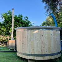 Tinozza Finlandese con stufa a Legna idromassaggio