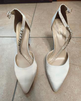 scarpe da cerimonia bianche numero 38