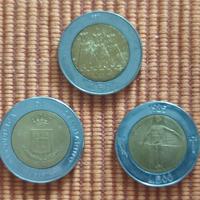 lotto 500 lire bimetalliche San Marino 