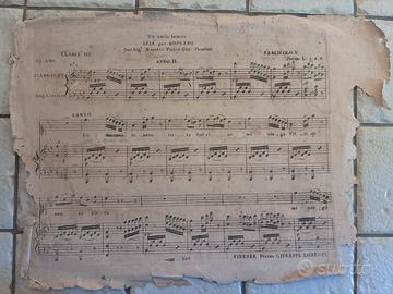 Spartito Musicale Antico d'Epoca