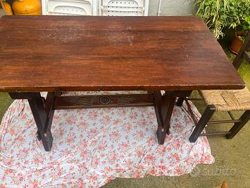 Set tavolo + 6 sedie intarsiato sardo