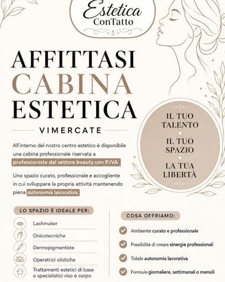 "Cabina estetica disponibile Perugia - anche part-