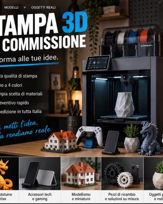 Servizio di stampa 3D su commissione