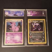 Lotto Carte Pokémon GRAAD 7 Holo Houndoom e Espeon