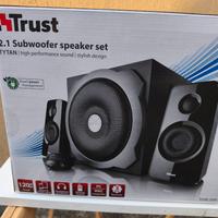 Impianto audio 2.1 per pc, della Trust, nuovo