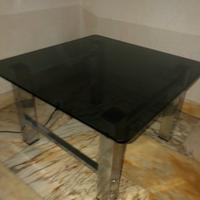 Coppia tavolini di cristallo