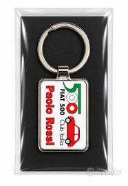 Portachiavi tipo Fiat 500 Club Italia.