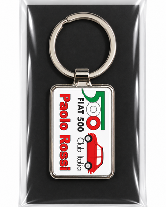 Portachiavi tipo Fiat 500 Club Italia.