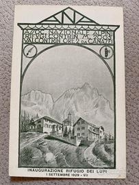 Rara cartolina inaugurazione Rifugio Contrin 1929