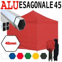 Gazebo rosso 3x3m alluminio pieghevole portatile