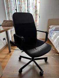 Sedia da ufficio nera ergonomica – schienale alto