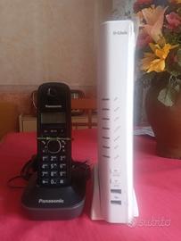 Modem router wifi d link più telefono Panasonic