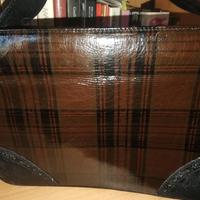 Borsa vintage Nannini in vera pelle – marrone/nero