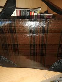 Borsa vintage Nannini in vera pelle – marrone/nero
