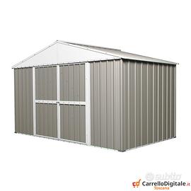 Capanno box esterno lamiera 360x175 grigio chiaro