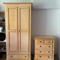 set armadio e cassettone