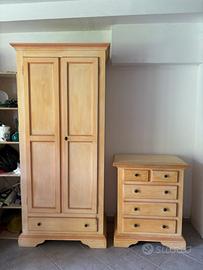 set armadio e cassettone