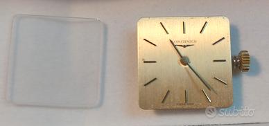 movimento Longines con quadrante 20x20 e vetro