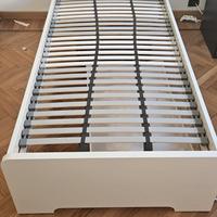 letto singolo Ikea  bianco 90x200 