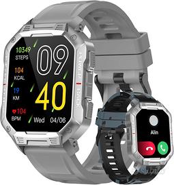 Smartwatch militare chiamate Bluetooth 1,83" HD