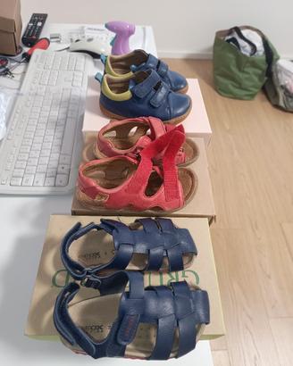 Sandali bambino e sneakers in pelle