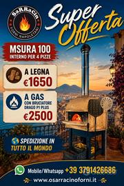 Forno pizza Napolerano. Legna o gas. 