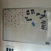 Lavagna magnetica cancellabile da parete bianca