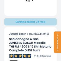 Scaldabagno A Gas BOSH 4600 S