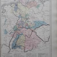 Carta geografica dell'Ottocento 