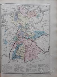 Carta geografica dell'Ottocento 