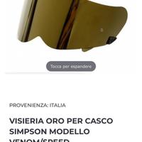 Visiera oro Simpson Venom