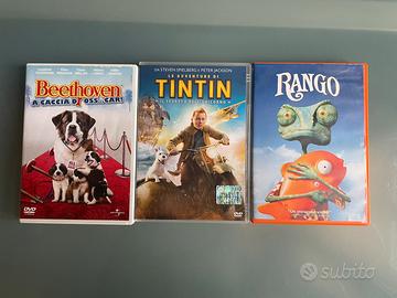 3 DVD Beethoven; Tintin e Rango